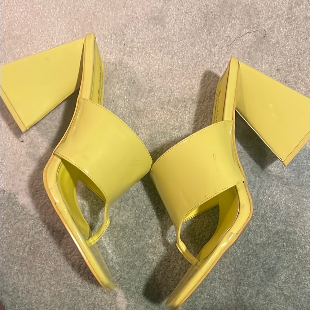 Call It Spring Women's Yellow Heeled Sandals